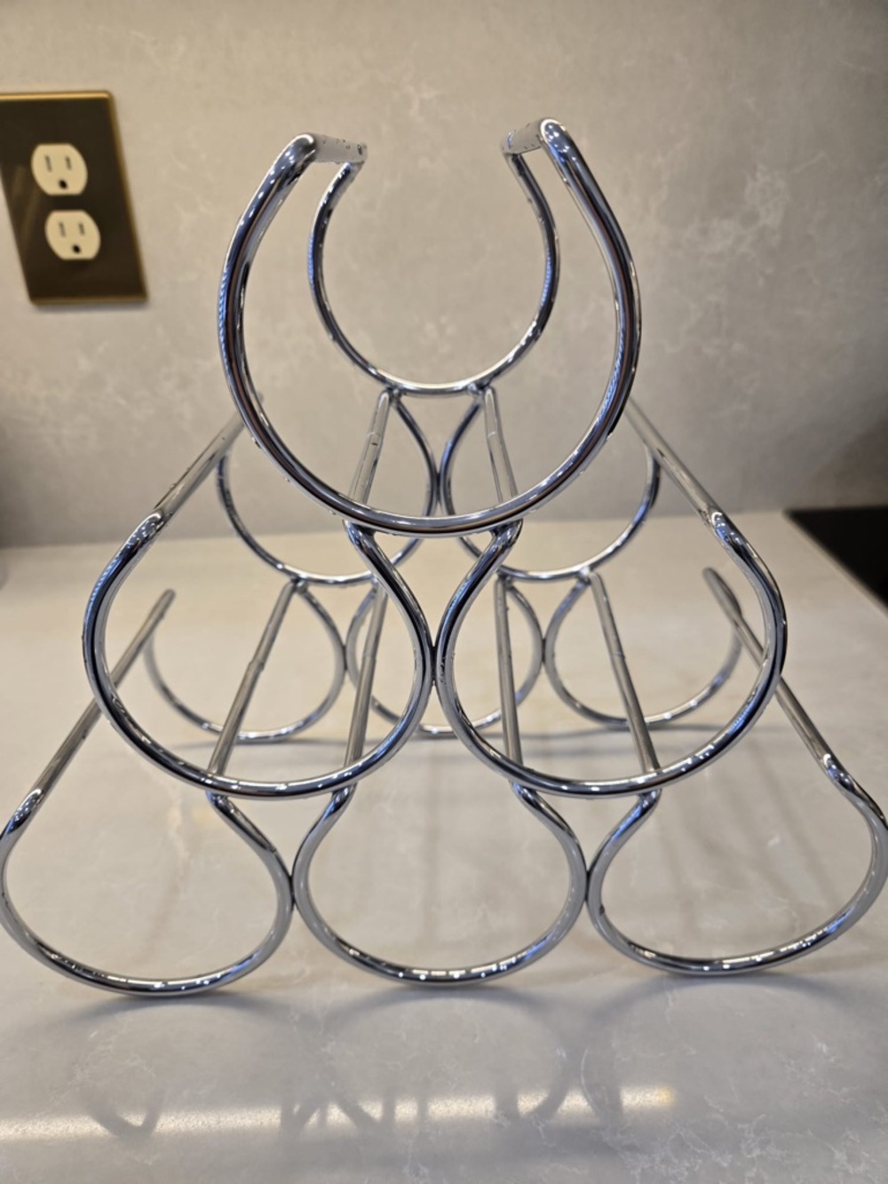 Chrome 6-Bottle Wine Rack